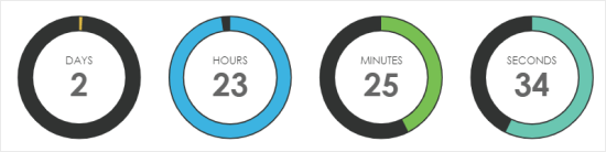 使用 Countdown Timer Ultimate 创建的示例计时器