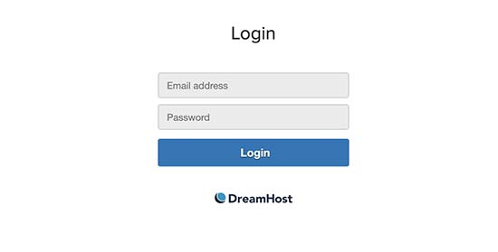 登录 DreamHost 网络邮件