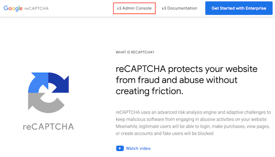 Google reCAPTCHA 管理控制台