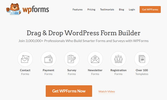 WPForms 插件的网站
