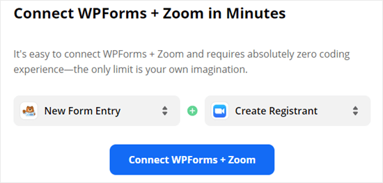使用 Zapier 连接 WPForms 和 Zoom
