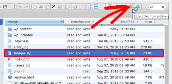 Extract zip file Extract zip file