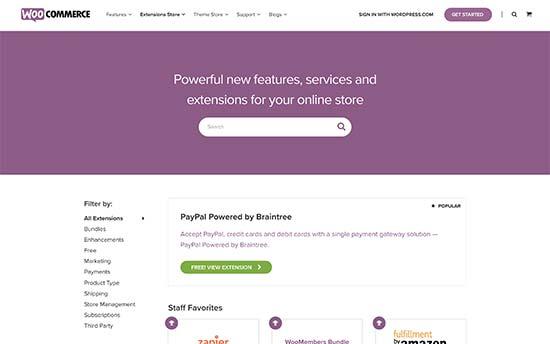 WooCommerce extensions WooCommerce extensions