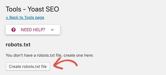 Create robots.txt file using Yoast SEO Create robots.txt file using Yoast SEO