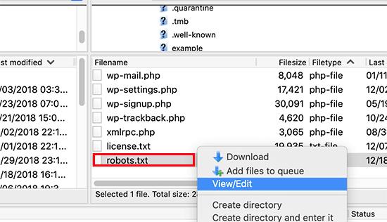 Editing WordPress robots.txt file using FTP Editing WordPress robots.txt file using FTP