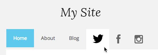 Social media menu Social media menu