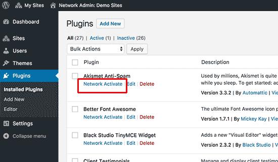 Network activate plugins on a WordPress multisite Network activate plugins on a WordPress multisite