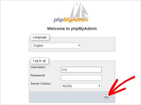 Login phpMyAdmin Login phpMyAdmin