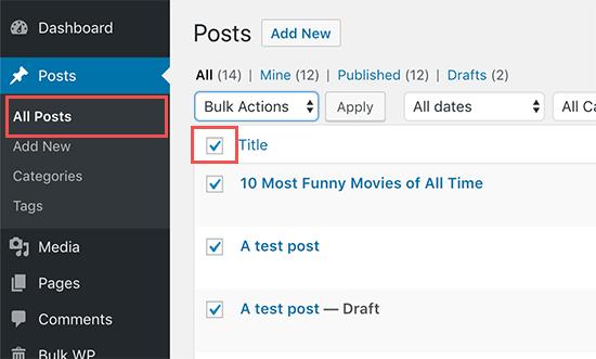 Select all posts Select all posts