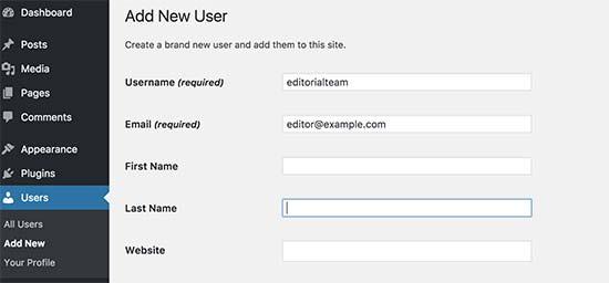 Add new user Add new user