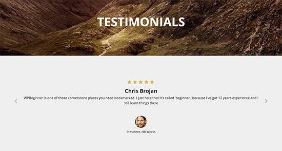 Testimonials preview Testimonials preview