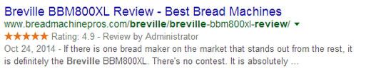 Reviews in search results Reviews in search results