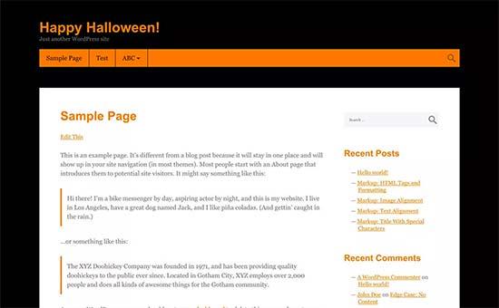 Halloween theme for WordPress Halloween theme for WordPress