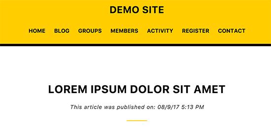 Showing publish date for WordPress posts Showing publish date for WordPress posts