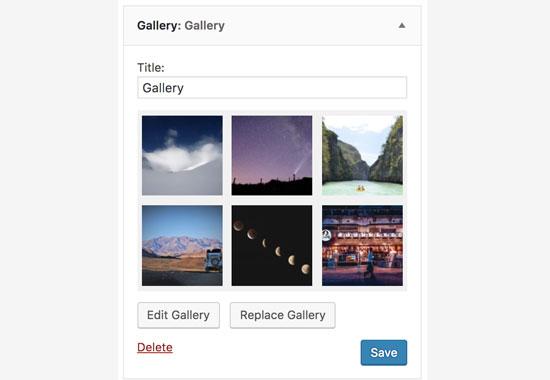 The new Gallery widget in WordPress 4.9 The new Gallery widget in WordPress 4.9