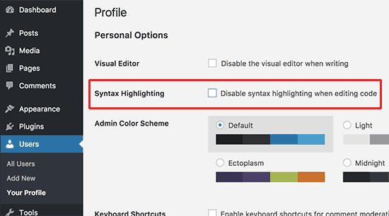 Disable syntax highlighting Disable syntax highlighting