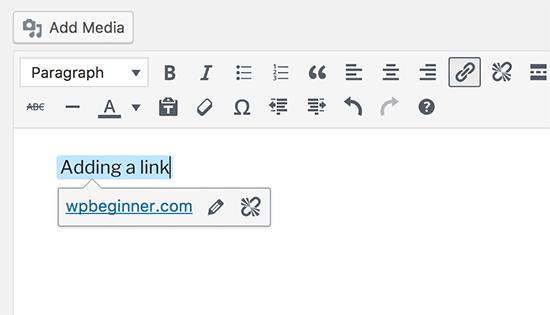 Better link editing in WordPress 4.8 Better link editing in WordPress 4.8