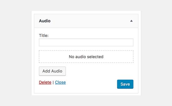 Audio widget in WordPress 4.8 Audio widget in WordPress 4.8