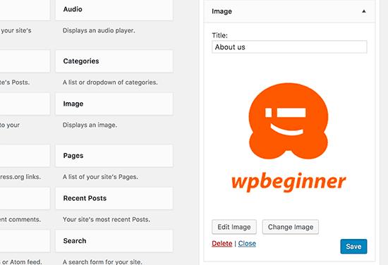 Image widget preview Image widget preview
