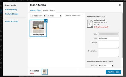 PDF Thumbnails in Media modal PDF Thumbnails in Media modal