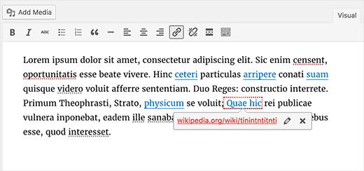 Broken link highlighter in WordPress 4.6 Broken link highlighter in WordPress 4.6