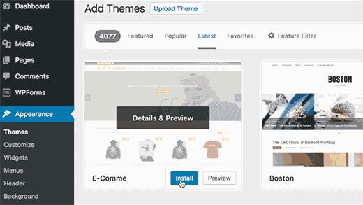 Installing theme from WordPress themes directory in WordPress 4.6 Installing theme from WordPress themes directory in WordPress 4.6