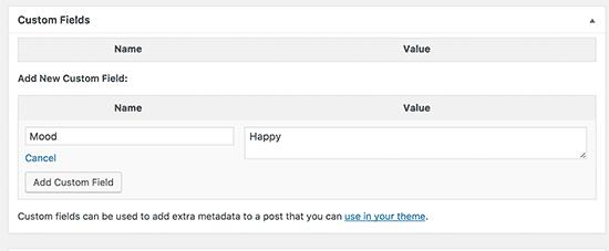 Adding custom field to a WordPress post or page Adding custom field to a WordPress post or page