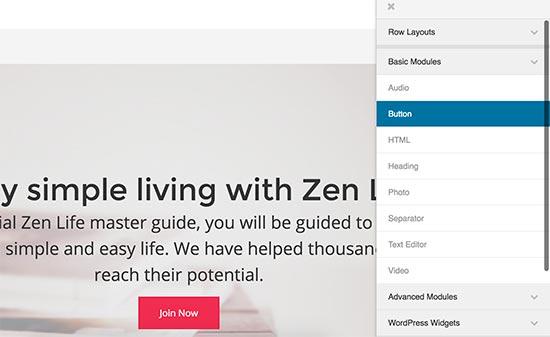 Add modules into your page layout Add modules into your page layout