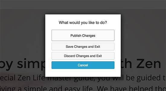 Save or publish your page Save or publish your page
