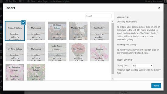 Select a gallery Select a gallery