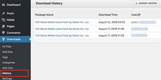 Download history Download history