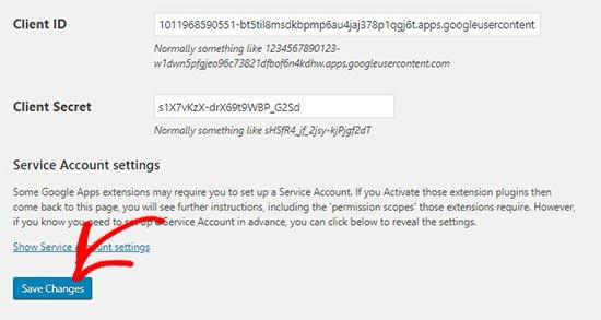 Add client ID and client secret in WordPress Add client ID and client secret in WordPress