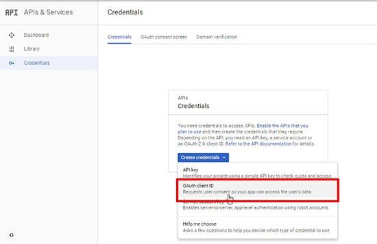 OAuth client ID OAuth client ID