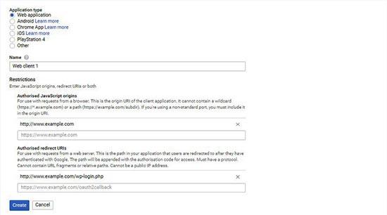Web application type Web application type