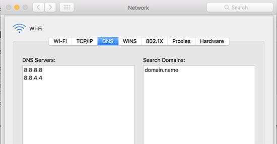 DNS settings on Mac DNS settings on Mac