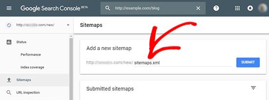 Submit XML sitemaps Submit XML sitemaps