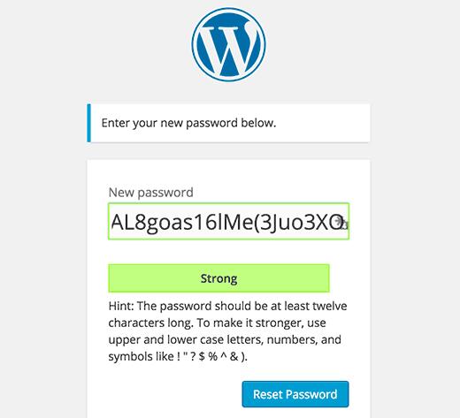 New password reset screen in the upcoming WordPress 4.3 New password reset screen in the upcoming WordPress 4.3