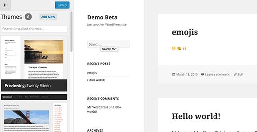 Theme Switching in WordPress 4.2 Theme Switching in WordPress 4.2