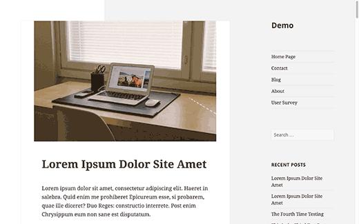 A CSS conflict showing an empty white area A CSS conflict showing an empty white area