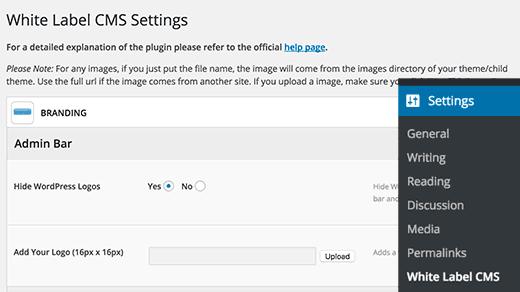 wlcms-branding Adding custom dashboard logo in WordPress using White Label CMS plugin