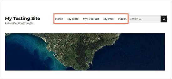 Navigation menu with specific posts Navigation menu with specific posts