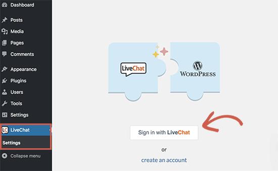 Connect Live Chat to your WordPress site Connect Live Chat to your WordPress site