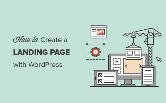 Creating a landing page with WordPress Creating a landing page with WordPress