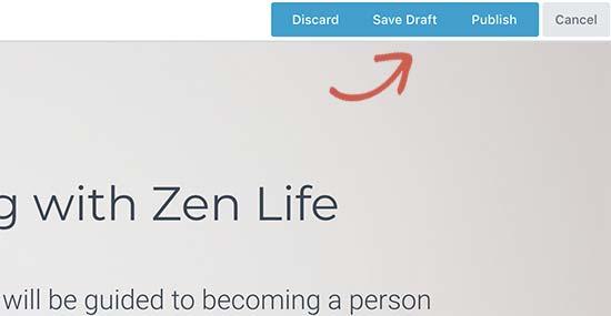 Save or publish your landing page Save or publish your landing page