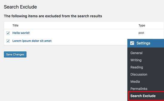 Content you have excluded from WordPress search Content you have excluded from WordPress search