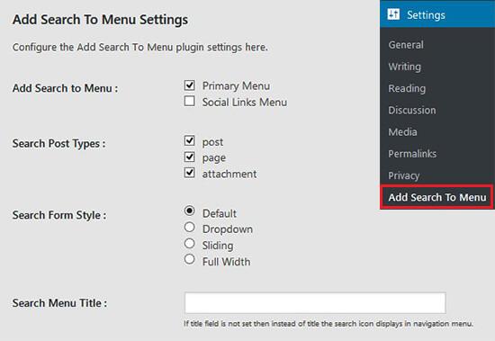 Add search to menu plugin page Add search to menu plugin page