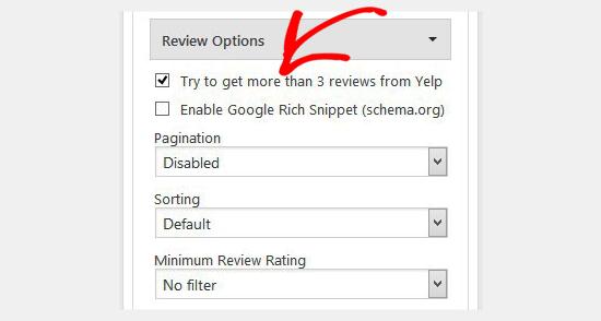 Yelp review settings Yelp review settings