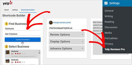 Create shortcodes for Yelp reviews Create shortcodes for Yelp reviews