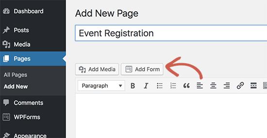 Add form button Add form button