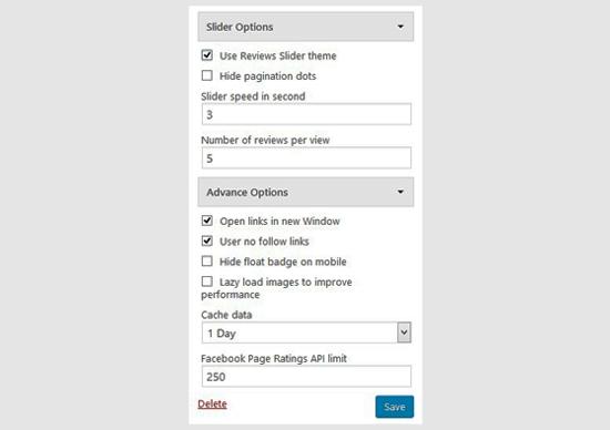 Slider and Advanced Options Slider and Advanced Options